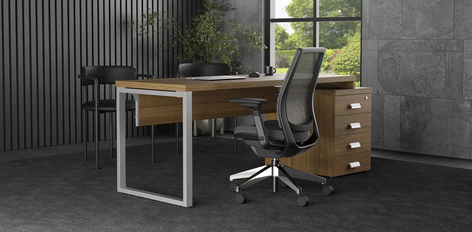 Mesa Pé de Ferro com Gaveteiro Prima ARQ